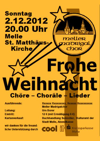 Plakat Frohe Weihnacht