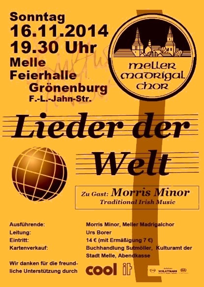 Plakat Lieder der Welt